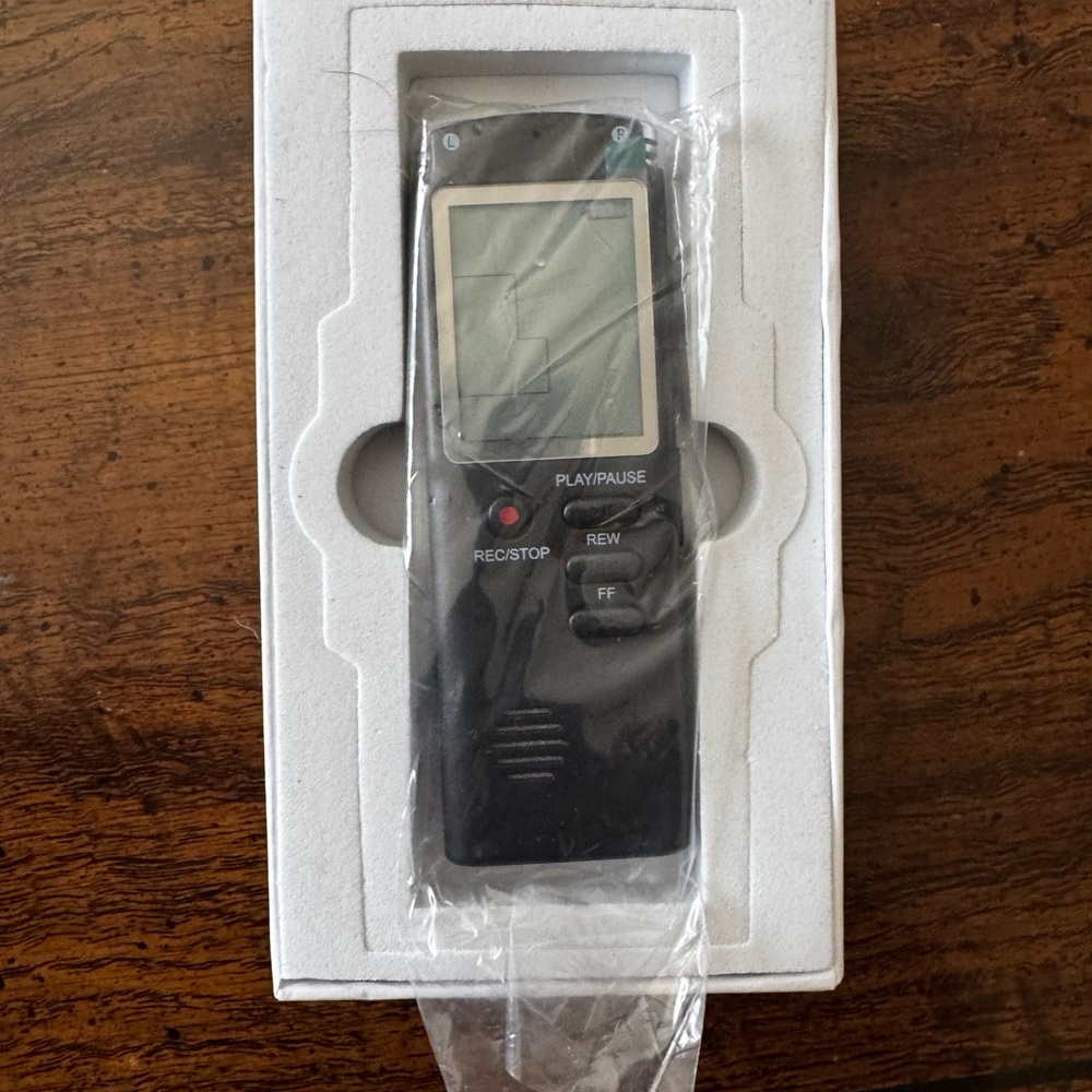 Digital Voice Recorder with Display - Black